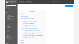 Sample-webrtc-ios - QuickBlox