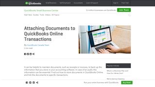 Attaching Documents to QuickBooks Online Transactions - Intuit