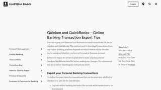 Quicken and Quickbooks - Umpqua Bank