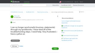 Solved: I can no longer send emails (invoices ... - QuickBooks