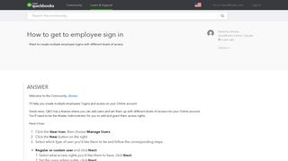 How to get to employee sign in - QuickBooks Learn & Support