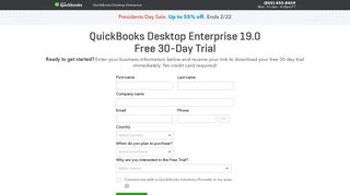 Free 30 Day Trial - QuickBooks Desktop Enterprise