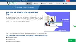 Fix QuickBooks Has Stopped Working or not responding resolve now