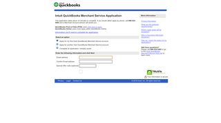 Intuit QuickBooks Merchant Service Application - Credit Card Processing