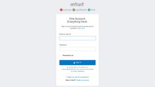 Intuit Accounts - Sign In