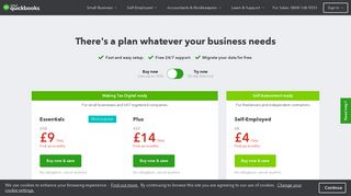 Pricing plans for Small Business accounting and Self ... - QuickBooks