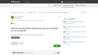 Solved: How to download the quickbooks app for windows on my ...