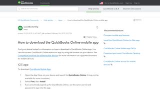 How to download the QuickBooks Online mobile app - Intuit