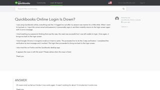 Quickbooks Online Login Is Down? - QuickBooks Learn & Support