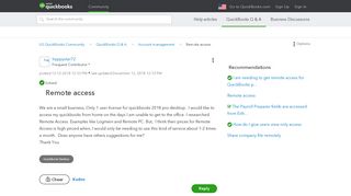 Solved: Remote access - QuickBooks Community