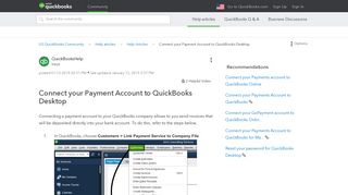 Connect your Payment Account to QuickBooks Desktop - Intuit