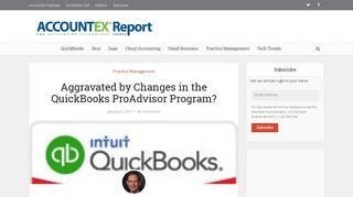 Aggravated by Changes in the QuickBooks ProAdvisor Program ...