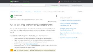 Create a desktop shortcut for QuickBooks Online - Intuit