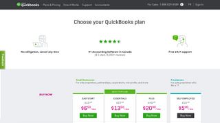 Plans & Pricing | QuickBooks Canada - Intuit