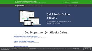 Get support for QuickBooks Online - Intuit QuickBooks