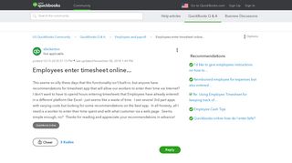 Employees enter timesheet online... - QuickBooks - Intuit