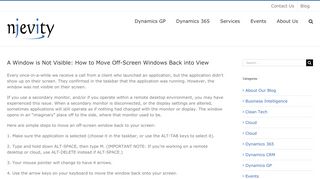 A Window is Not Visible: How to Move Off-Screen Windows Back ...