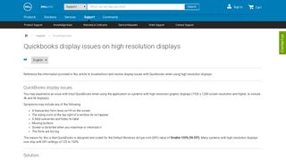 Quickbooks display issues on high resolution displays | Dell US