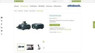 Quickchange | New Products | Spotlight | Prosthetics | Ottobock US ...