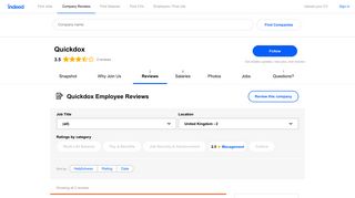 Working at Quickdox: Employee Reviews | Indeed.co.uk