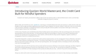 Introducing Quicken World Mastercard, the Credit Card Built for ...