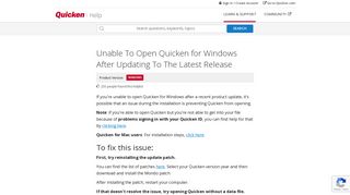 Unable To Open Quicken for Windows After Updating To The Latest ...