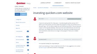 investing quicken.com website | Quicken Customer Community - Get ...