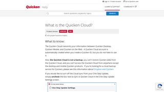 What is the Quicken Cloud?