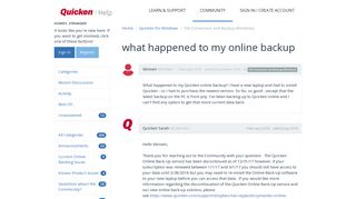 what happened to my online backup | Quicken Customer Community ...