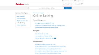 Online Banking | Quicken
