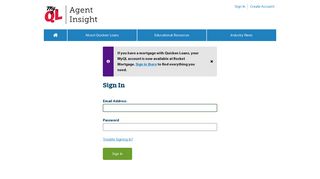 Sign in to your account - MyQL Agent Insight - Quicken Loans