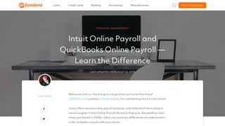 Intuit Online Payroll and QuickBooks Online Payroll - Fundera