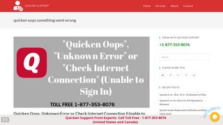 quicken oops something went wrong Archives - Quicken Support - 1 ...