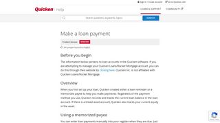 Make a loan payment - Quicken