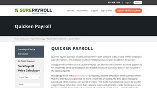 Quicken Payroll - SurePayroll