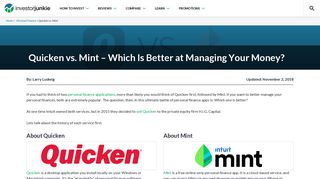 Quicken vs. Mint | Which Is Better at Managing Your Money in 2019?