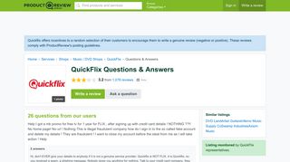 QuickFlix Questions & Answers - ProductReview.com.au
