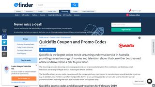 Quickflix Promotional Codes January 2019 | finder.com.au