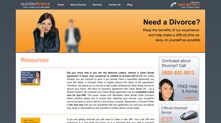 Divorce resources from Quickie Divorce