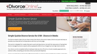 Quickie Divorce Service - Quick and Easy for £189 - Divorce-Online