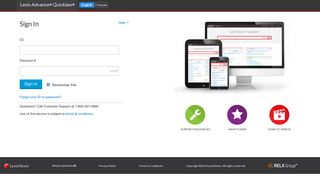 Lexis Advance Quicklaw - Sign In | LexisNexis