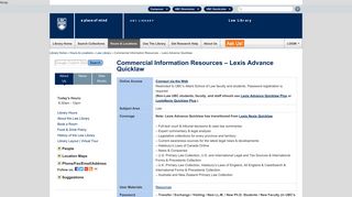 Commercial Information Resources – Lexis Advance Quicklaw | Law ...