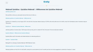 Webmail Quickline : Quickline Webmail :: Willkommen bei Quickline ...