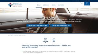 QuickPay | Transfer Money Online | Michigan Credit Union | MSGCU