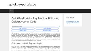 QuickPayPortal - Pay Medical Bill Using Quickpayportal Code ...