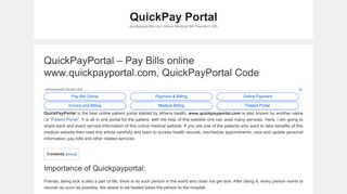 QuickPayPortal - Pay Bills online www.quickpayportal.com ...