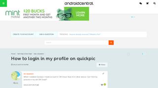 How to login in my profile on quickpic - Android Forums at ...
