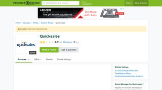 Quicksales Reviews - ProductReview.com.au