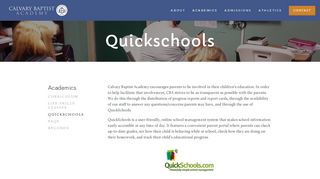 QuickSchools — Calvary Baptist Academy