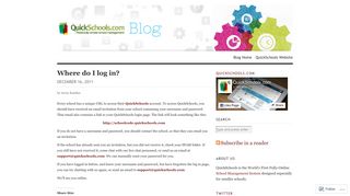 Where do I log in? | School Management ... - QuickSchools.com